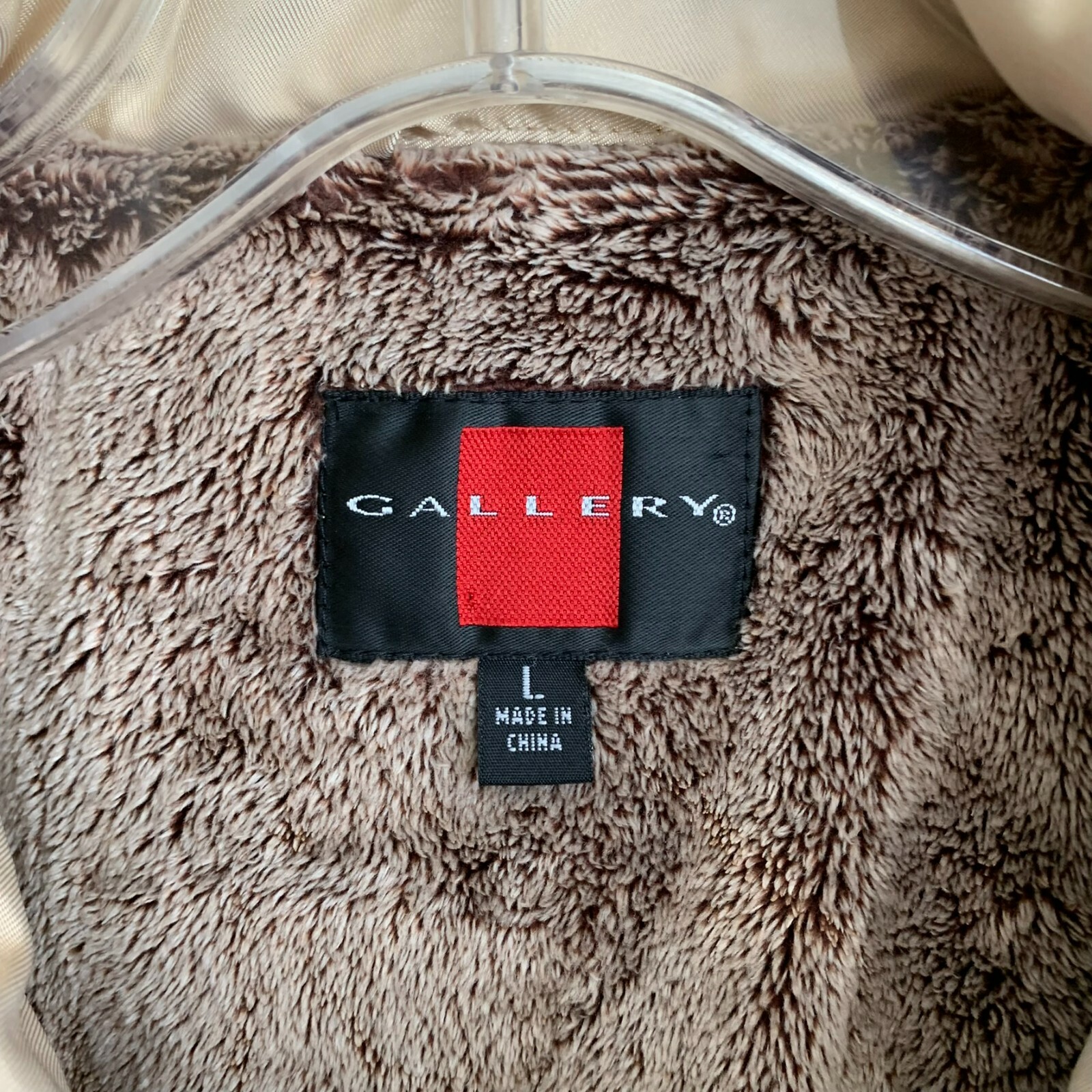 Gallery Puff Coat Beige Zip Front Button Hood Zip… - image 11