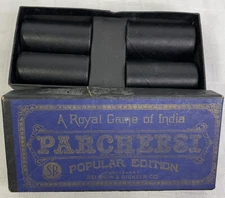 PARCHEESI Game Cup Set 1938 Selchow & Righter Popular Edition