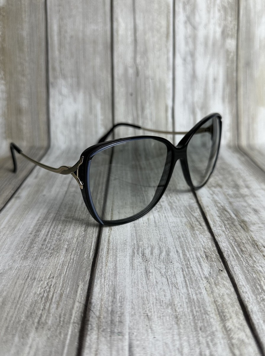 BER DEL 8540 Women's Sunglasses Made in Germany Vintage 80s Black