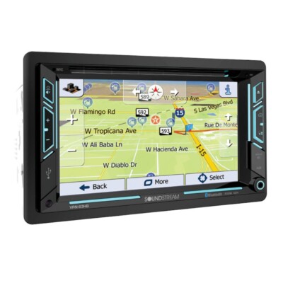 SOUNDSTREAM VRN-63HB DOUBLE DIN DVD NAVIGATION BLUETOOTH RECEIVER 6.2'' SCREEN