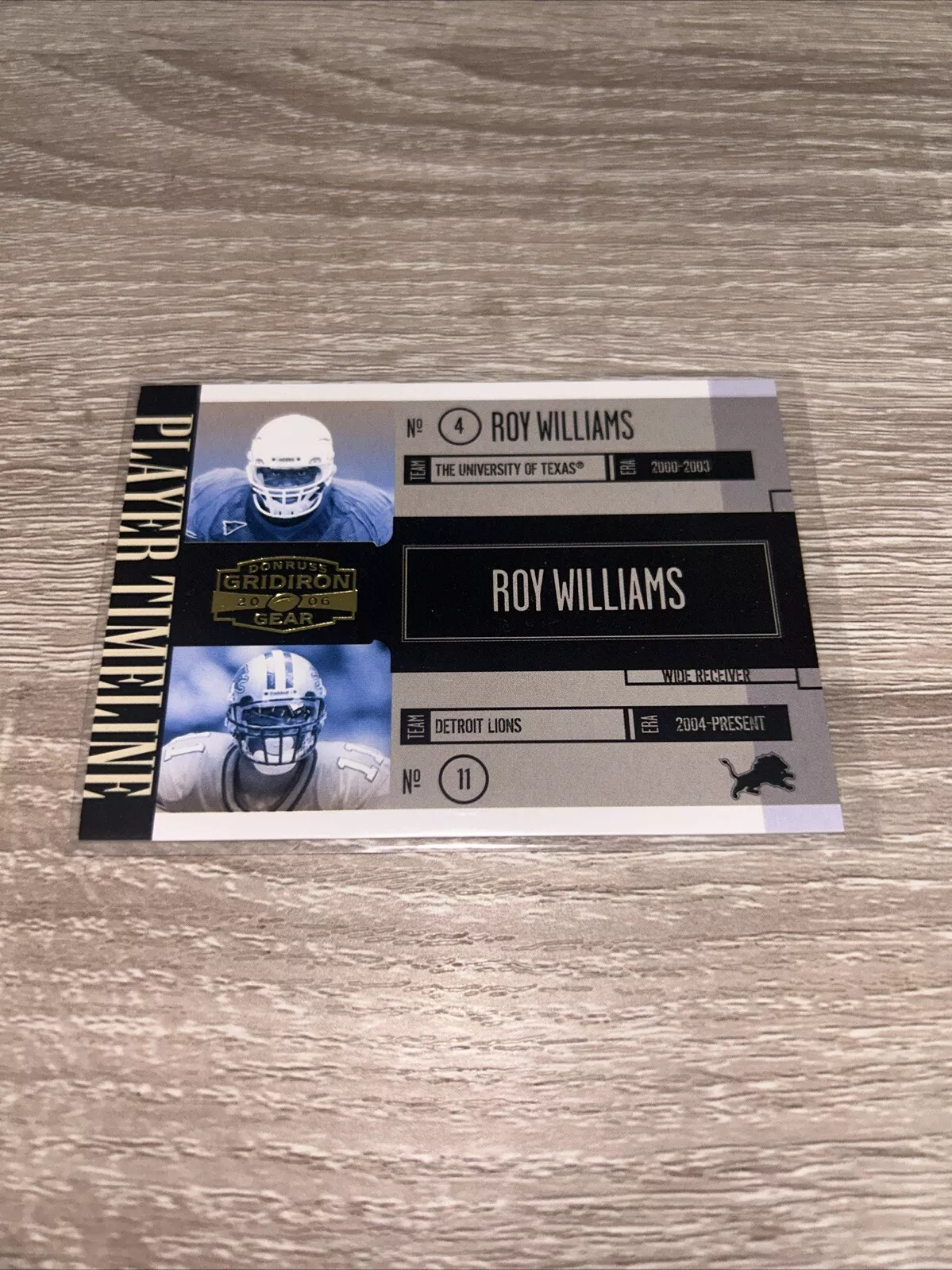 Roy Williams trading card