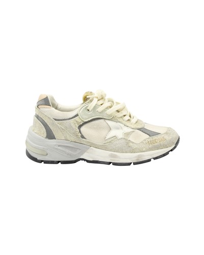 Golden Goose Dad Sneakers In Suede Women Cream Uk Size 3