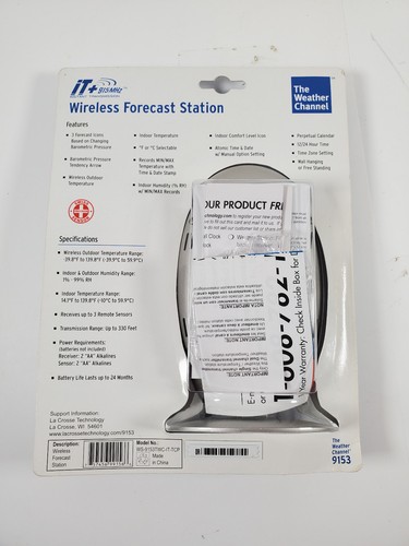 The Weather Channel Wireless Forecast Station Outdoor Sensor WS-9153twc-it-tcp - Picture 4 of 7