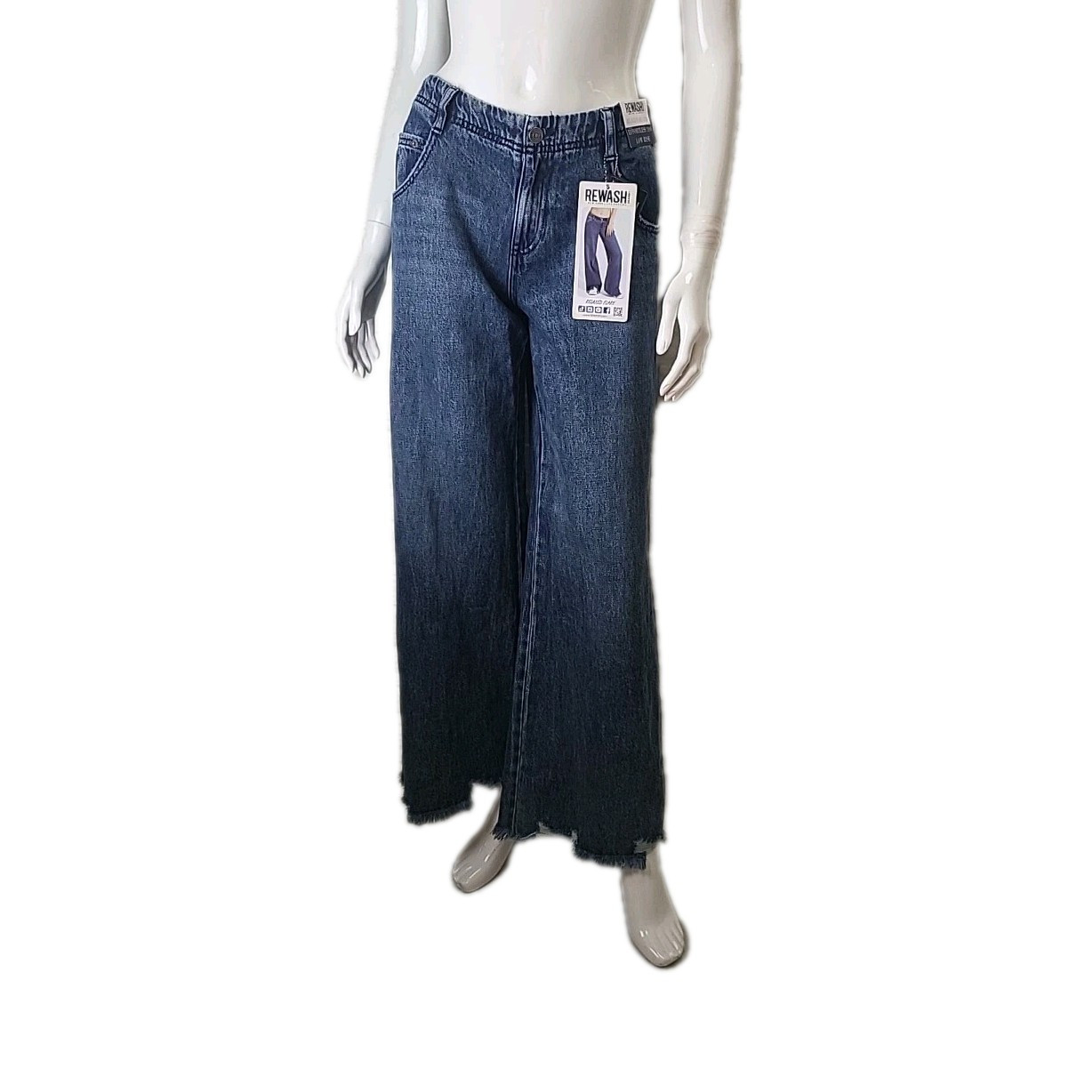 Rewash Relaxed Flare Low Rise Blue Denim Jeans Sz:3/26