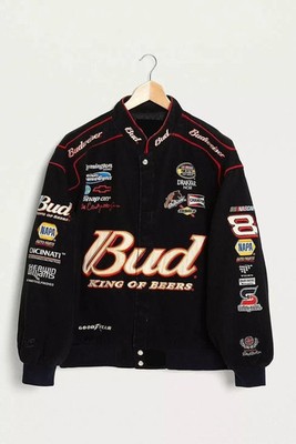 NASCAR Vintage Adult Racing Jacket Embroidered Bud jacket with free balaclava