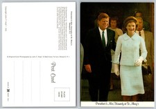 JFK Jackie Kennedy Postcard St. Mary's Newport RI 1960s John T. Hopf Photo