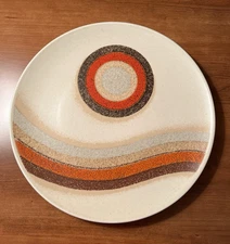 Vintage Mikasa Indian Feast Rising Sun 12 1/2" Round Chop Plate