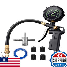 Astroai Tire Pressure Gauge Inflator 100 Psi-Ansi B40.1 Accurate Large 2.5 Easy