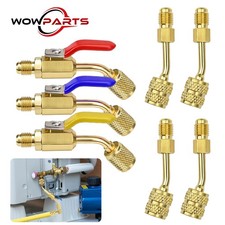 7× AC Refrigerant Ball Valve Kit Tool 1/4" 5/16" Adapter R410A  Mini Split HVAC