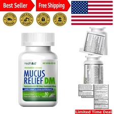 Effective Cough Relief DM for Adults  Guaifenesin  Dextromethorphan, 50 Count