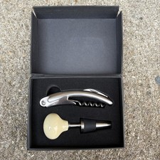 Official Mercedes Benz Wine Set Corkscrew Stopper Vintage Gear Shift Knob Boxed