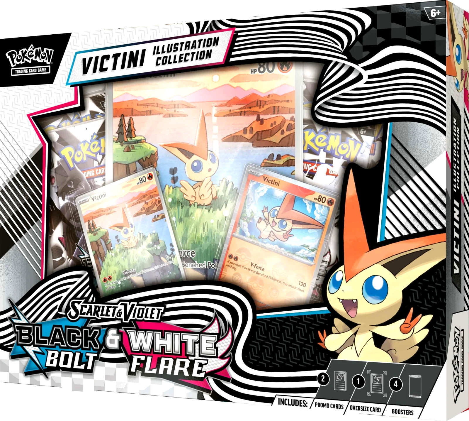 Pokemon TCG Black Bolt & White Flare Unova Victini Illustration Collection Box