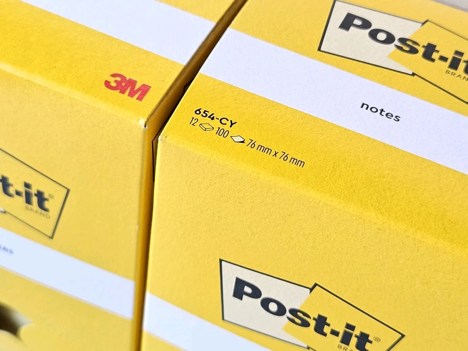 Post-it Haftnotizen 2x 12 Pack 76 x 76mm gelb 24 Blöcke Klebezettel Notizzettel - Bild 2 von 2