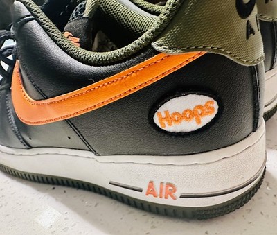 Nike Air Force 1 '07 LV8 Low Hoops Black Orange Green DH7440 001 MEN'S SIZE 9