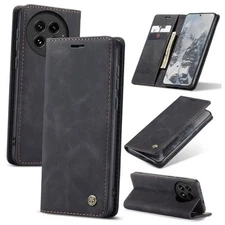 for Case, Flip Wallet Leather Case with Card Holder Magnetic OnePlus 13 Black