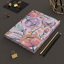 Floral Butterfly Matte Hardcover Journal