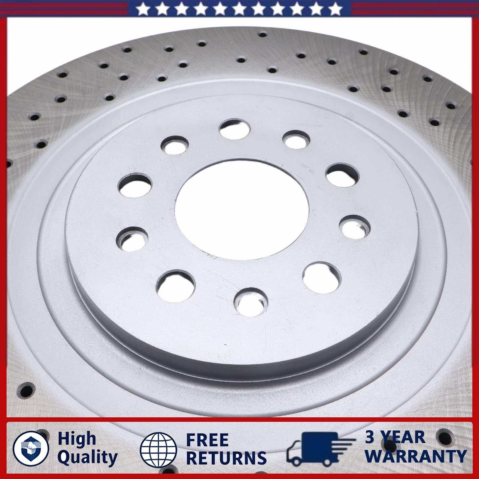 4Pcs Front Rear Brake Rotor kit for Maserati Quattroporte Ghibli 2017-2026