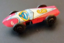 Vintage 1960s Japanese Miniature Tin Litho - Selling Number 6 Racing Car