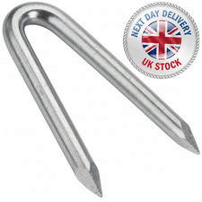 Fencing Staples Heavy-Duty | Hot-Dip Galvanised U-Nails for Wood Posts | Secure