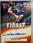 2025 Topps Finest Football Jaxson Dart Rookie Auto Orange Geometric /25 Giants