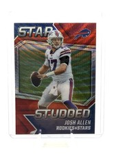 JOSH ALLEN 2021  ROOKIES & STARS STAR STUDDED RED WAVE PRIZM INSERT ⭐️