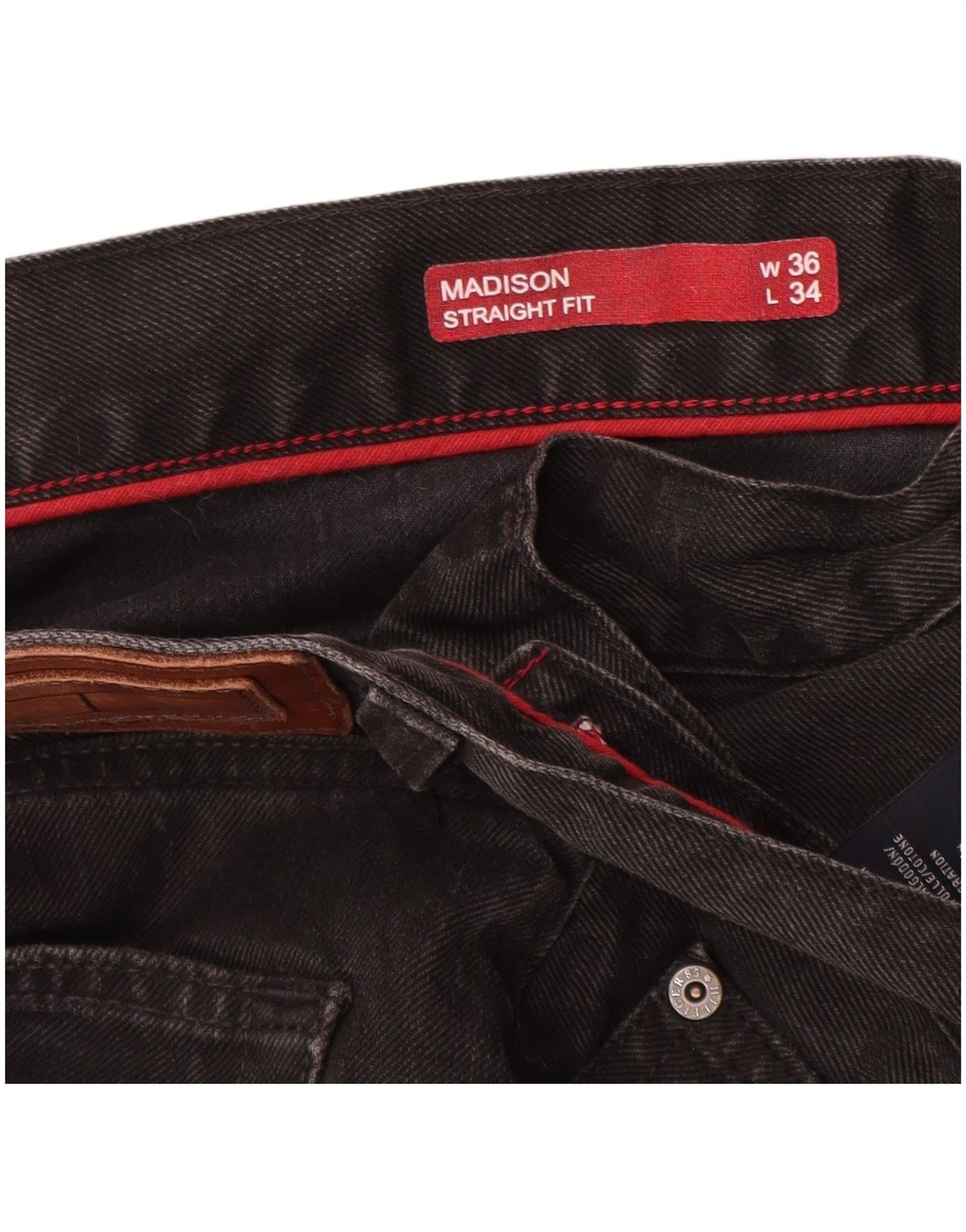 Tommy Hilfiger Mens Madison Straight Jeans W36 L34 Black Cotton DL10 thumbnail 3