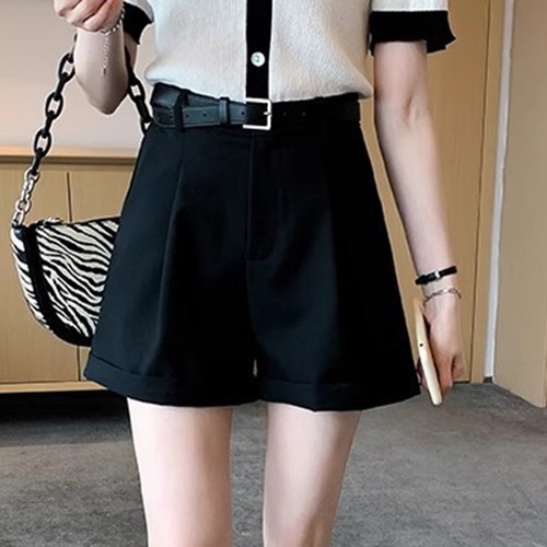 Tuta donna casual alla moda pantaloncino vita alta plissettato stile tinta unita - Foto 9 di 91
