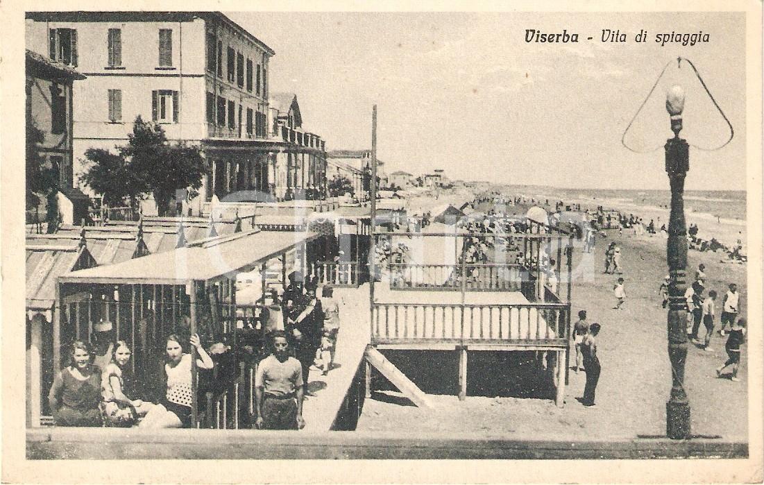 1931 VISERBA DI RIMINI Vita da spiaggia *Cartolina ANIMATA FP VG