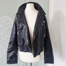 🖤 Customised vegan leather, faux leather biker jacket. Rock Chic, Punk, Emo