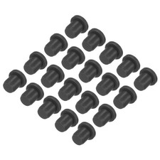 20pcs Silicone Plug High Temp T Shaped Solid Silicon Stopper Black 10x8x7.5mm