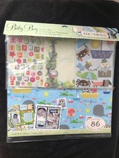Scrapbooking Baby Boy Scrap Kit K&C Company  86 Pieces NEW Sealed
