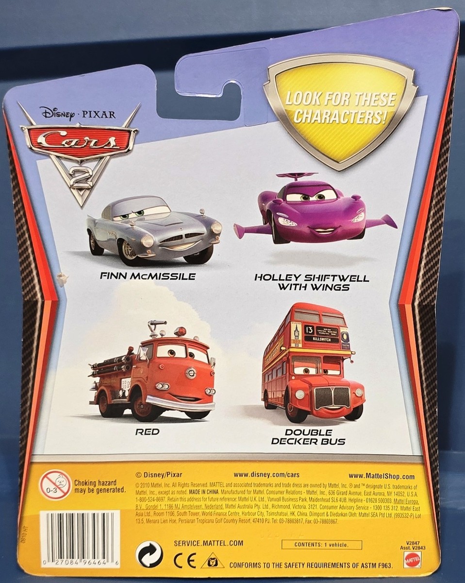 Disney Pixar Cars 2 Movie Double Decker Bus #4 Deluxe Size Red | eBay