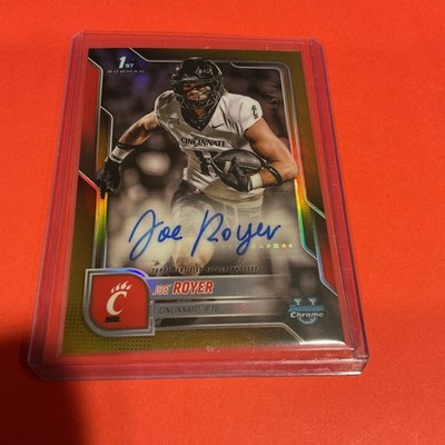 2025 Bowman Chrome University Joe Royer #BCA-JRO Gold Auto Rookie /50 RC