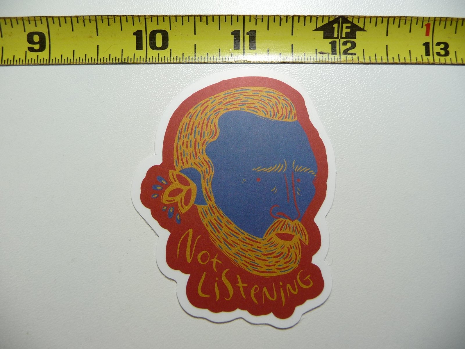 VINCENT VAN GOGH NOT LISTENING DECAL STICKER CLASSIC ARTIST PAINTER
