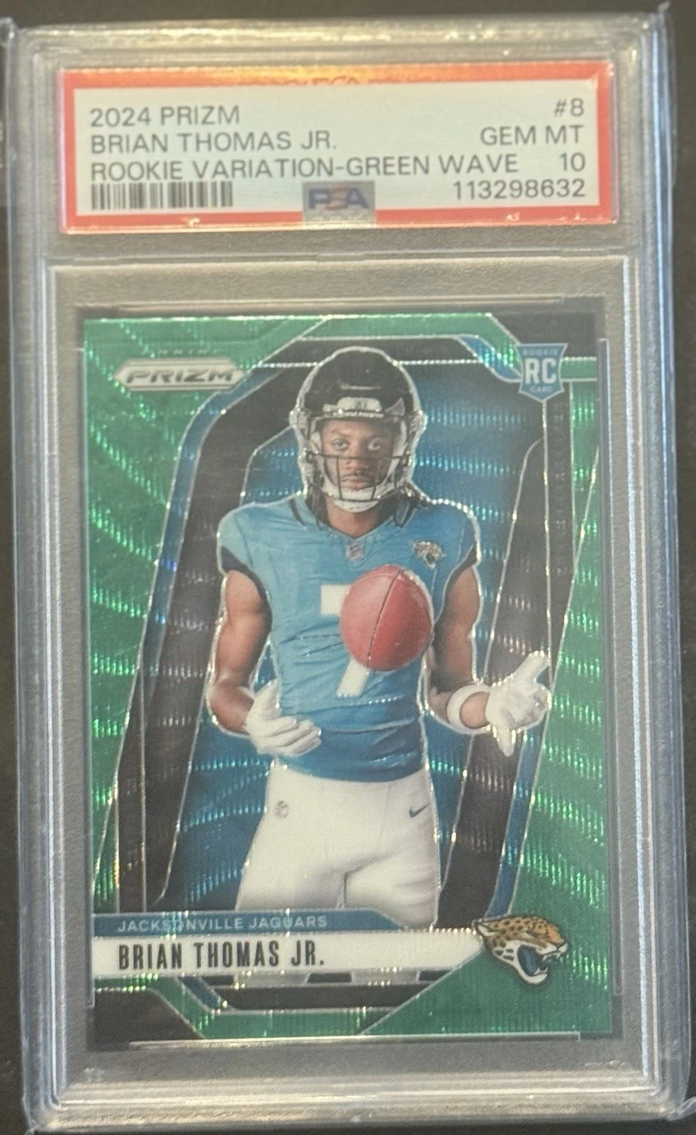 Brian Thomas Panini Prizm Rookie Variation #8 Green Wave