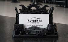 Automotive Mechanic Repair Shop Business Card Holder 3D Printed PLA Black