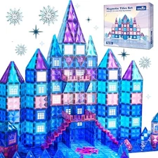 Little Pi 102pcs Frozen Princess Castle Magnetic Tiles Building Blocks - 3D