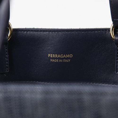 FERRAGAMO 24AW Logo Tote Bag (L) 219406 773820 Salvatore 2WAY Denim Handbag Wom - 第 4/10 張圖片