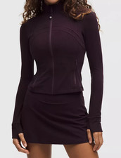 LULULEMON DEFINE CROPPED JACKET NULU BLACK PLUM 0 2 4 6 8 10 12 14 NWT USPS