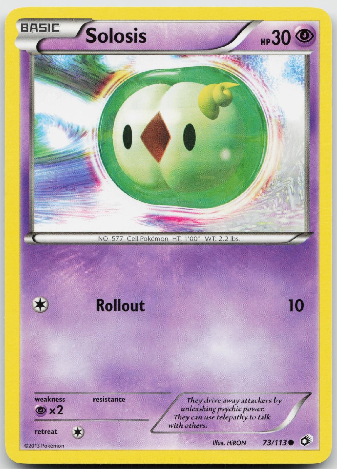 Solosis (73) 73/113 Common Legendary Treasures Pokemon Near Mint