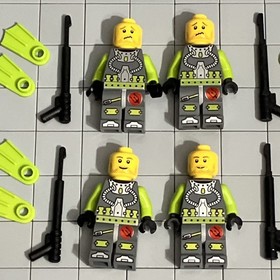 LEGO Atlantis Diver w/ Flippers Minifigure Lot atl006 atl008 lot Of 4 C5 5