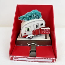 Stocking Holder Camping Trailer Christmas Mantle Hook Tree Happy Holidays