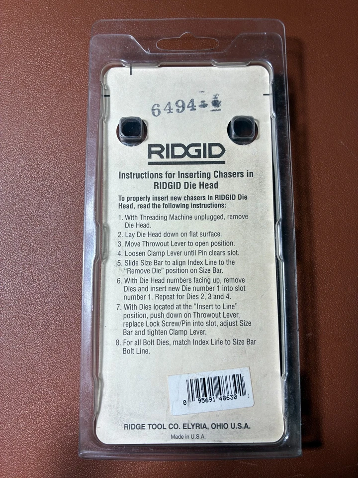 Ridgid 48630 9/16" NC High Speed 500B Bolt Dies - Image 3 of 3