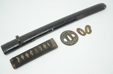 Ricambi coltello pugnale giapponese Tanto Saya Tsuka Tsuba Seppa antico...