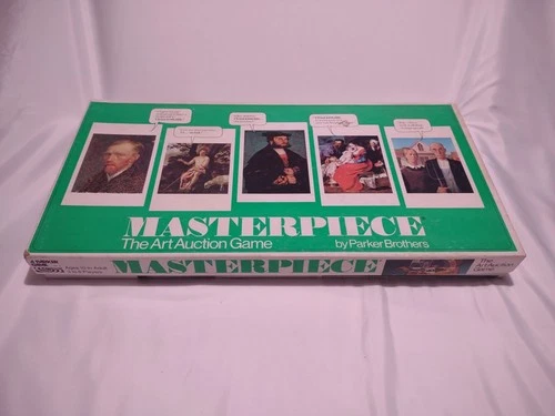 Vintage Masterpiece The Art Auction Board Game by Parker Brothers 1976 Complete