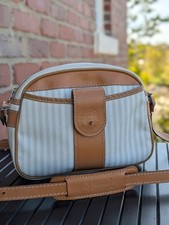 Authentic Vintage Fendi Pequin Striped Crossbody Camera Bag S.A.S. Era