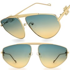 Gold  Multicolor Pilot Sunglasses Pilot Oversized Modern Stylish Luxury Stylish