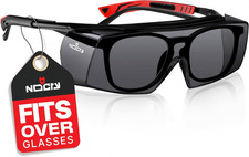 Tinted Safety Glasses over Eyeglasses for Men and Women with anti Scratch Wrapar