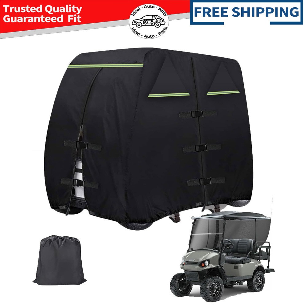 Golf Cart Cover 2 Passenger Heavy Duty 600D Waterproof Golf 