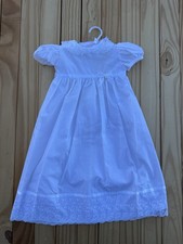 Little Things Mean A Lot Girl 3M Baptism Dress Christening Gown White Detailed